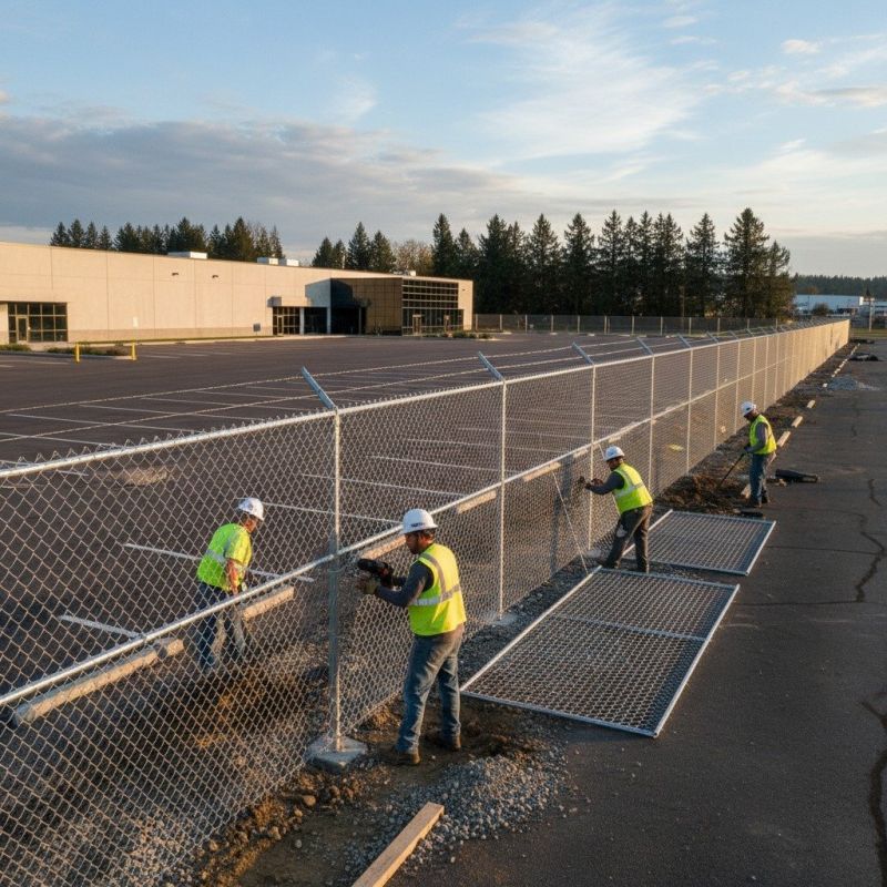 Local Chain Link Fencing pros at work